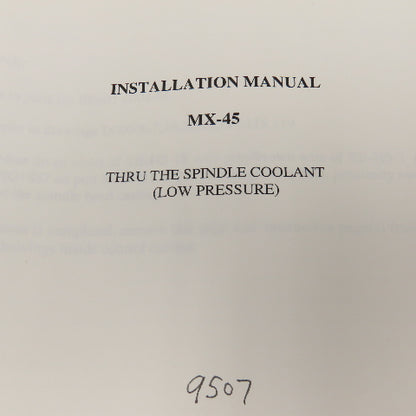 Okuma MX-45VAE AD0002 Electrical Drawing Manual W/ MD0030-01