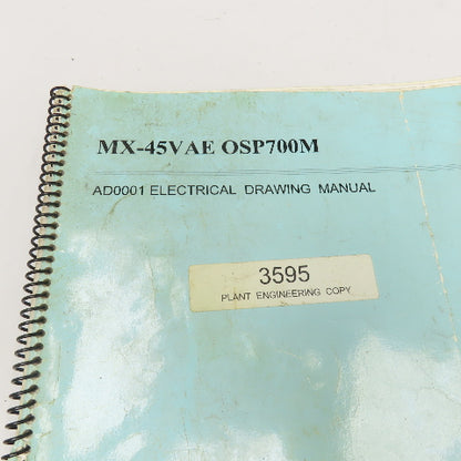 Okuma MX-45VAE P-K601-017-E AD0001 Electrical Drawing Manual