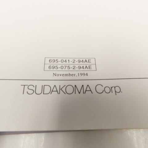 Tsudakoma TPC-Jr E Series Remote Mode + Specification Instruction Manual