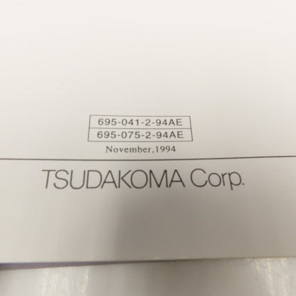 Tsudakoma TPC-Jr E Series Remote Mode + Specification Instruction Manual
