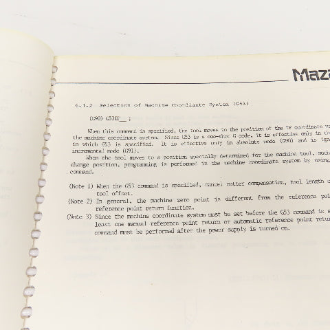 Mazak Slant Turn 40N Programming Manual 60 Tool ATC Mill Fanuc 11T-A