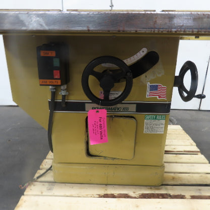 Powermatic Model 72A 14" Tilting Arbor Table Saw 3Ph 230/460V 7.5HP