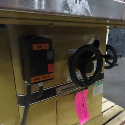 Powermatic Model 72A 14" Tilting Arbor Table Saw 3Ph 230/460V 7.5HP