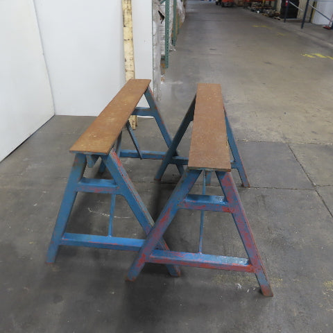 42" x 4" Wide Medium Duty Steel Custom Sawhorse Stand Set 30" Tall