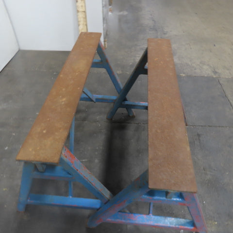 42" x 4" Wide Medium Duty Steel Custom Sawhorse Stand Set 30" Tall
