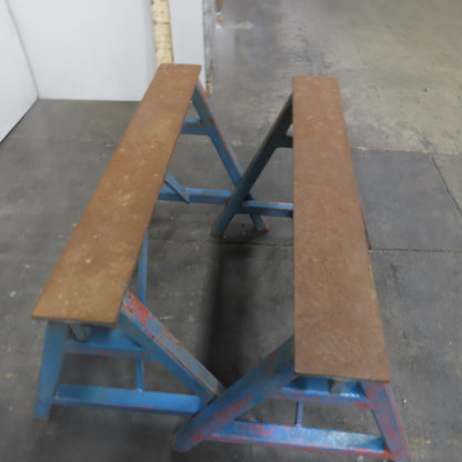 42" x 4" Wide Medium Duty Steel Custom Sawhorse Stand Set 30" Tall