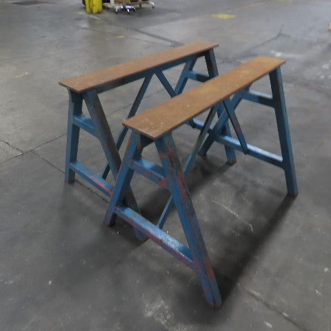 42" x 4" Wide Medium Duty Steel Custom Sawhorse Stand Set 30" Tall