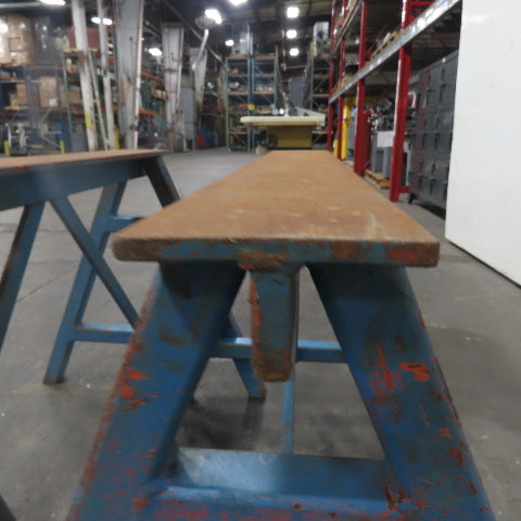 42" x 4" Wide Medium Duty Steel Custom Sawhorse Stand Set 30" Tall