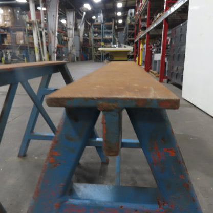 42" x 4" Wide Medium Duty Steel Custom Sawhorse Stand Set 30" Tall