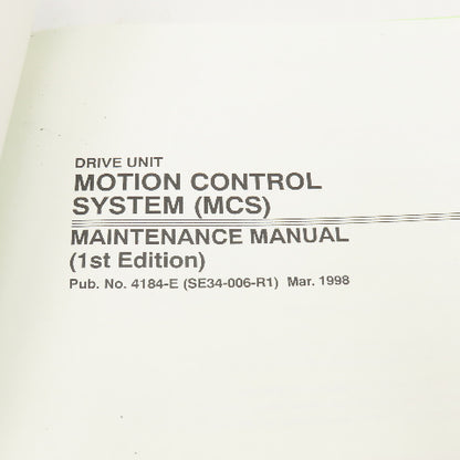 Okuma 4184-E Drive Units Motion Control Systems Maintenance Manual