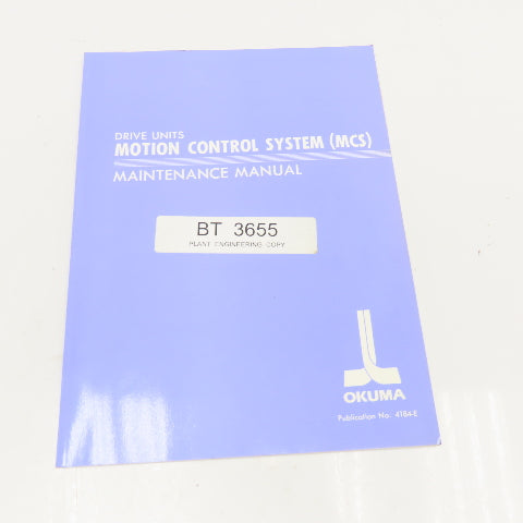 Okuma 4184-E Drive Units Motion Control Systems Maintenance Manual