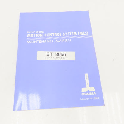 Okuma 4184-E Drive Units Motion Control Systems Maintenance Manual