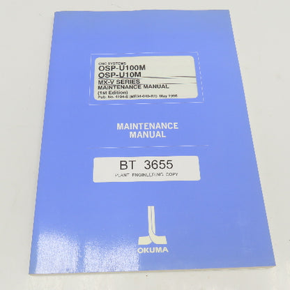 Okuma 4194-E OSP-U100M OSP-U10M MX-V Series Maintenance Manual