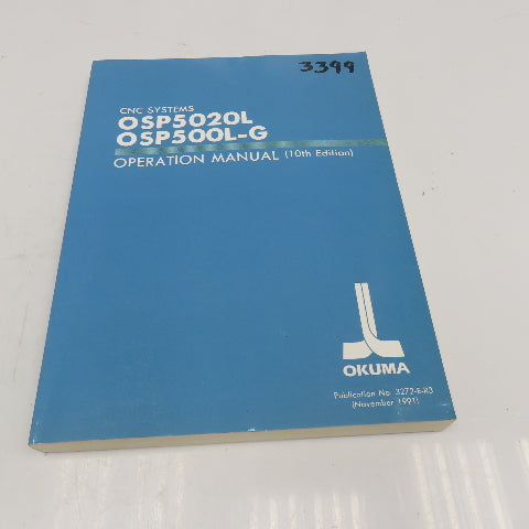 Okuma 3272-E-R3 OSP5020L OSP500L-G Operation Manual 10th Edition