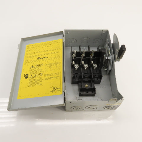 Cutler Hammer DG321UGB Ser B 30A Fusible Safety Disconnect Switch 240VAC 3-Pole