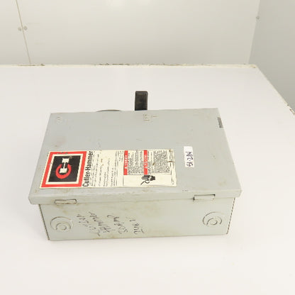 Cutler Hammer DG321UGB Ser B 30A Fusible Safety Disconnect Switch 240VAC 3-Pole