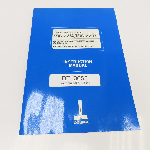 Okuma 4157-E-R2 MX-55VA/MX-55VB Operation & Maintenance Manual