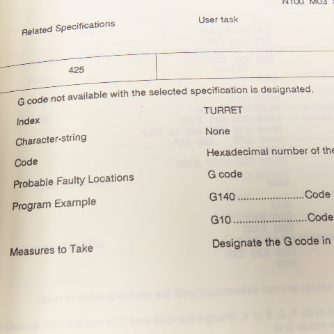 Okuma 3274-E-R2 OSP5020L OSP500L-G Alarm & Error Code List 9th Edition