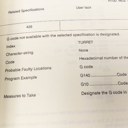 Okuma 3274-E-R2 OSP5020L OSP500L-G Alarm & Error Code List 9th Edition