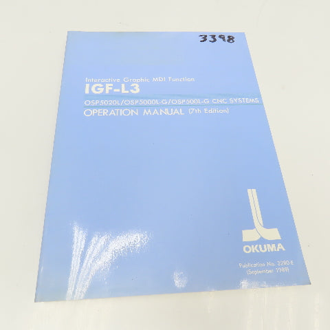 Okuma 3280-E IGF-L3 Interactive Graphic MDI Function Operation Manual