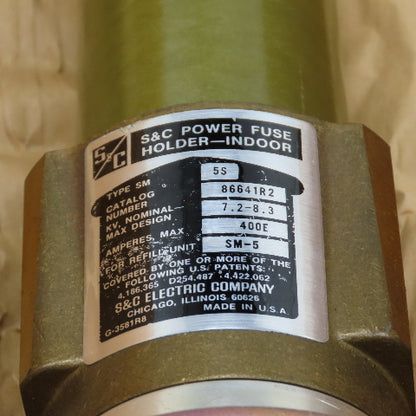 S & C SM-5S 86641R2 400E Amps Power Fuse Holder 7.2-8.3 KV Nominal NEW