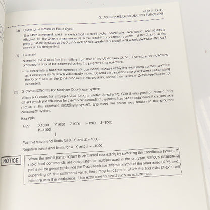 Okuma 4188-E OSP-U100M OSP-U10M CNC Special Functions Manual No. 2
