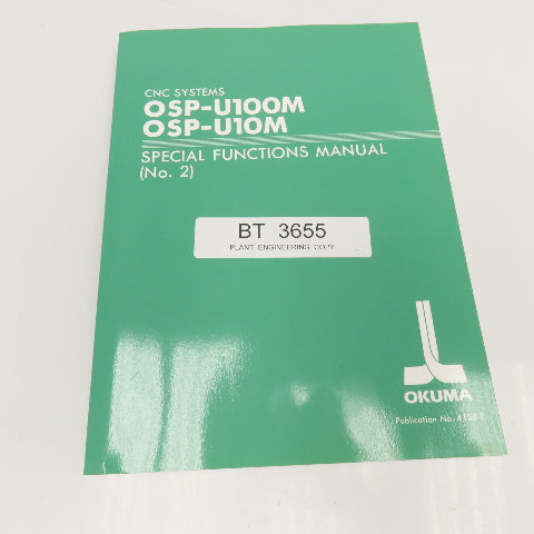 Okuma 4188-E OSP-U100M OSP-U10M CNC Special Functions Manual No. 2