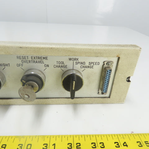 Fidia CNC Machine Operator Control Panel 19" x 3-1/2"