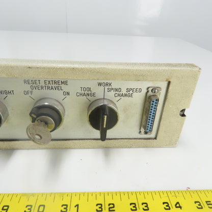 Fidia CNC Machine Operator Control Panel 19" x 3-1/2"