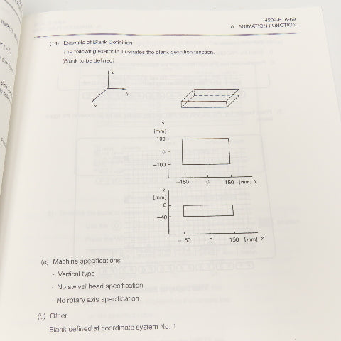 Okuma 4202-E OSP-U100M OSP-U10M CNC Special Functions Manual No. 1