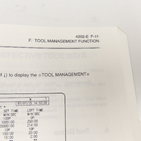 Okuma 4202-E OSP-U100M OSP-U10M CNC Special Functions Manual No. 1