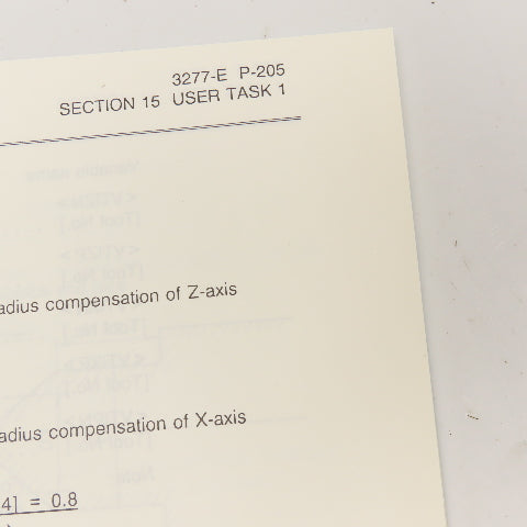 Okuma 3277-E-R3 OSP5020L OSP500L-G Programming Manual