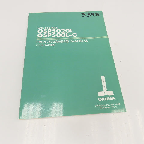 Okuma 3277-E-R3 OSP5020L OSP500L-G Programming Manual