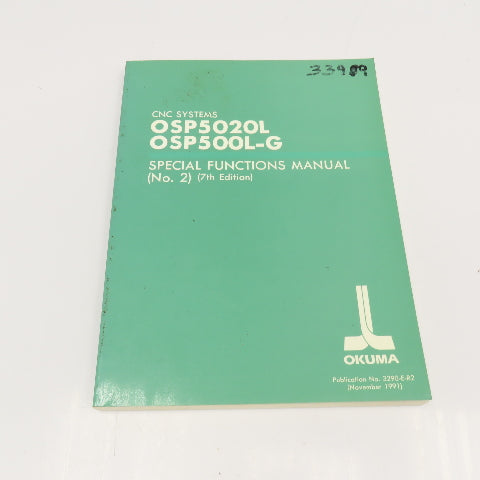Okuma 3290-E-R2 OSP5020L OSP500L-G Special Functions Manual No. 2 7th Edition