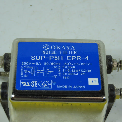 Okaya SUP-P5H-EPR-4 Noise Filter 250VAC 5A 50/60HZ