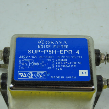 Okaya SUP-P5H-EPR-4 Noise Filter 250VAC 5A 50/60HZ