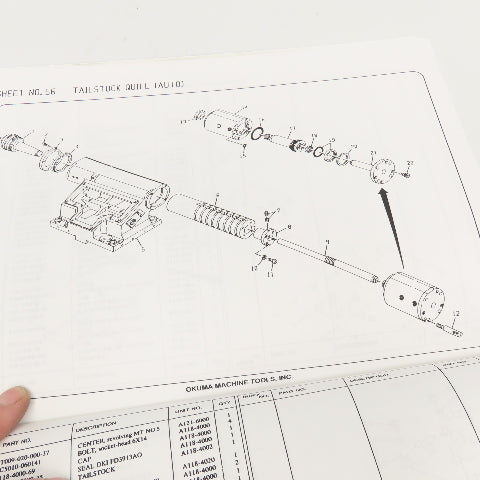 Okuma KLE15-367-R4 OSP5020L/OSP5000L-G LB 15 Parts Book