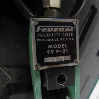 Federal Products Model 99 P-21 Groove Gage w/ Federal C71 Dial Indicator .0005"