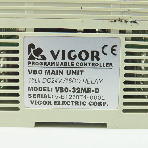 Vigor VB0-32MR-D V0 Main Unit Programmable Controller 16DI 24VDC / 16DO Relay
