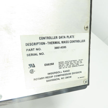 Ingersoll Rand 39814595 Thermal Mass Air Dryer Controller Operator Panel 120V