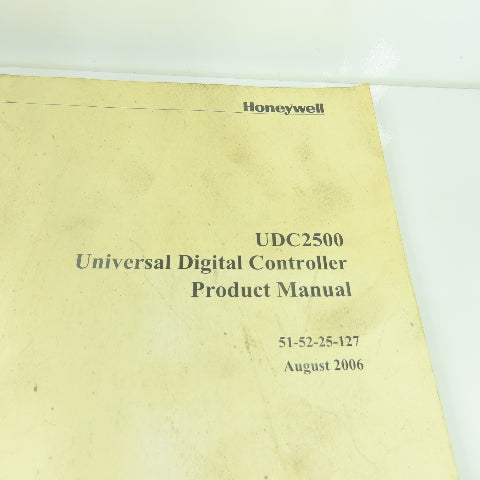 Honeywell UDC2500 Universal Digital Controller Product Manual