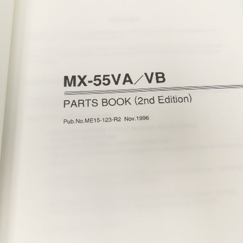 Okuma MX-55VA/VB ME15-123-R2 Parts Book 2nd Edition