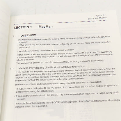 Okuma OSP-U100 OSP-U10 4201-E MacMan Instruction Manual