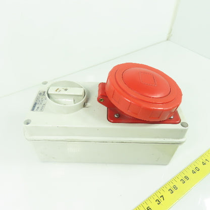 Gewiss GW 66 320 3-Pole Interlocked Socket Outlet 200-415V IP55