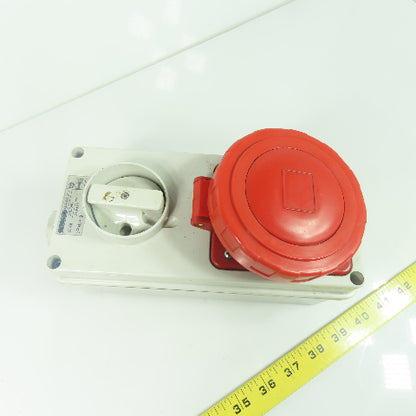Gewiss GW 66 320 3-Pole Interlocked Socket Outlet 200-415V IP55