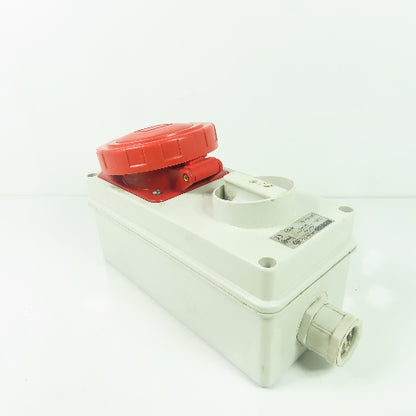 Gewiss GW 66 320 3-Pole Interlocked Socket Outlet 200-415V IP55