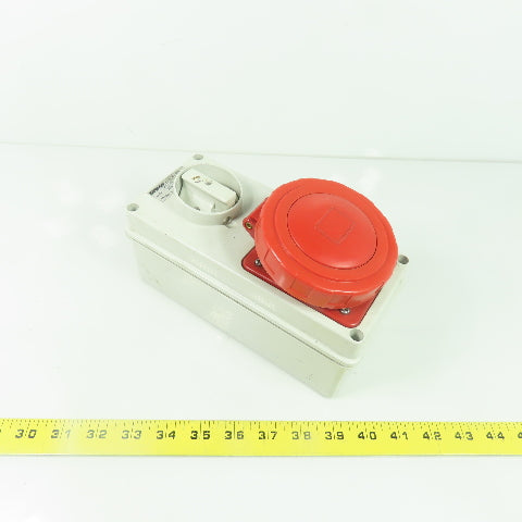 Gewiss GW 66 320 3-Pole Interlocked Socket Outlet 200-415V IP55