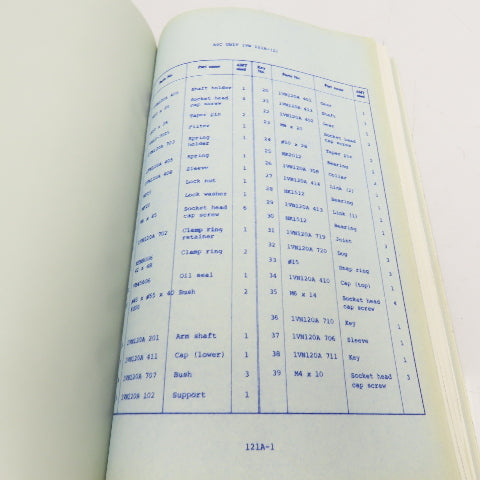 Makino FNC 106-A 1VN 10B Vertical Machining Center Blueprint Parts Catalog