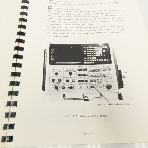 LeBlond Makino FNC 106-A Vertical Machining Operator Manual