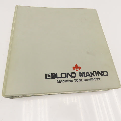 LeBlond Makino FNC 106-A Programming Operator Manual Fanuc System 11M